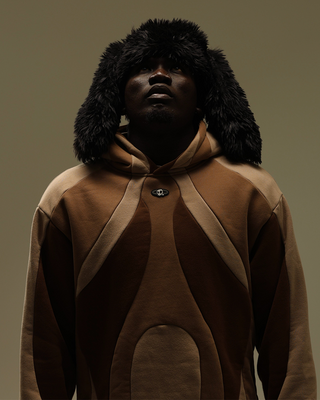 'SPLICE' HOODIE: MOCHA