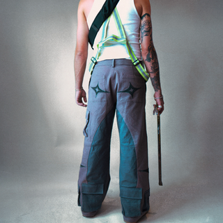 ROY'S PECAN 'SHURIKEN' DENIM PANTS